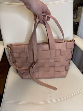 Antik Kraft Blush Pink Woven Tote Bag